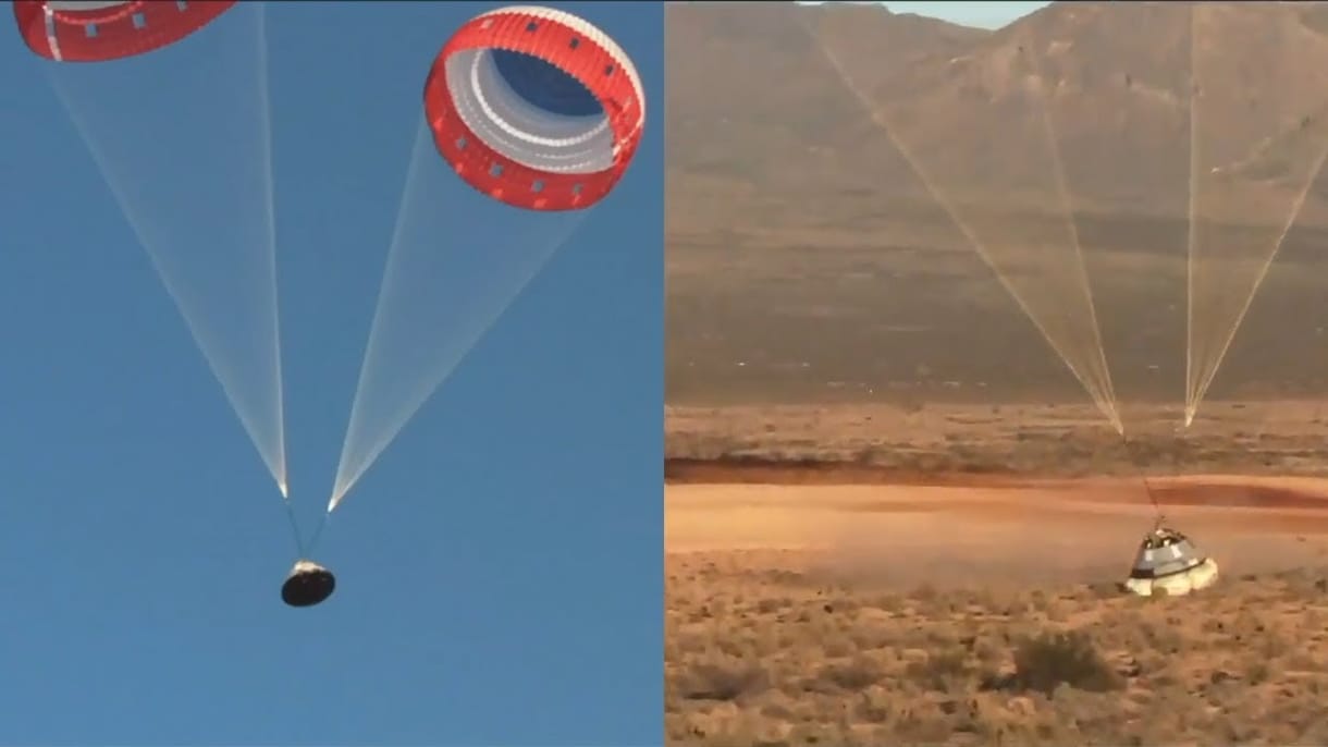 Videó: Nem nyílt ki az egyik ejtőernyő a Boeing űrhajójának tesztrepülésén