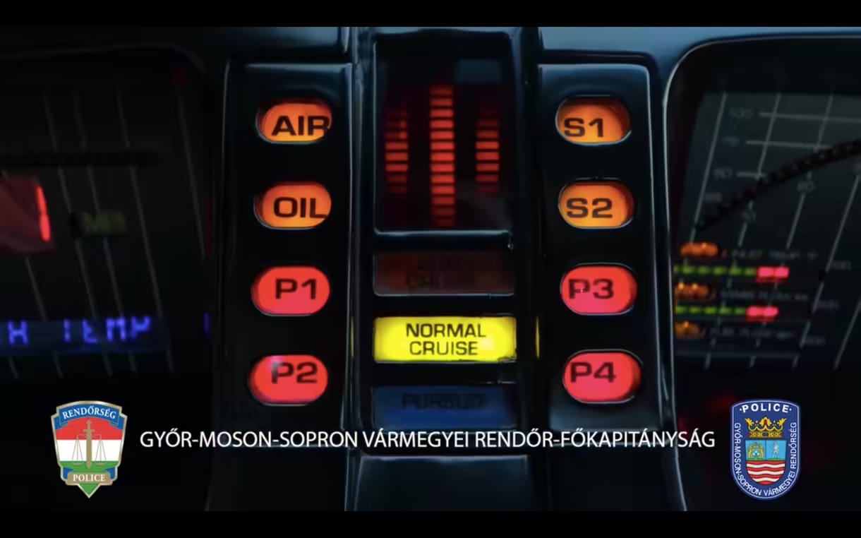 Lemeszelte a Knight Rider KITT-jét a magyar rendőrség