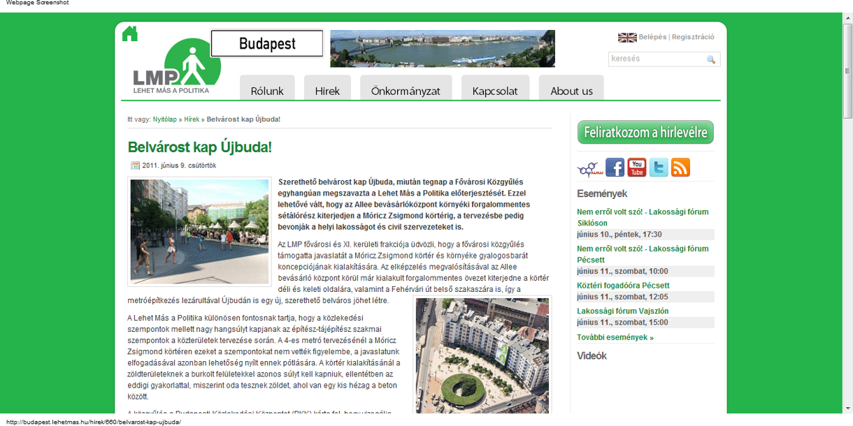 Park lesz a Móricz Zsigmond körtéren