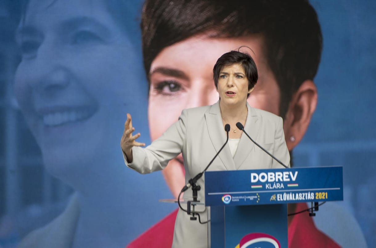 Élőben a győztes Dobrev Klára sajtótájékoztatójáról