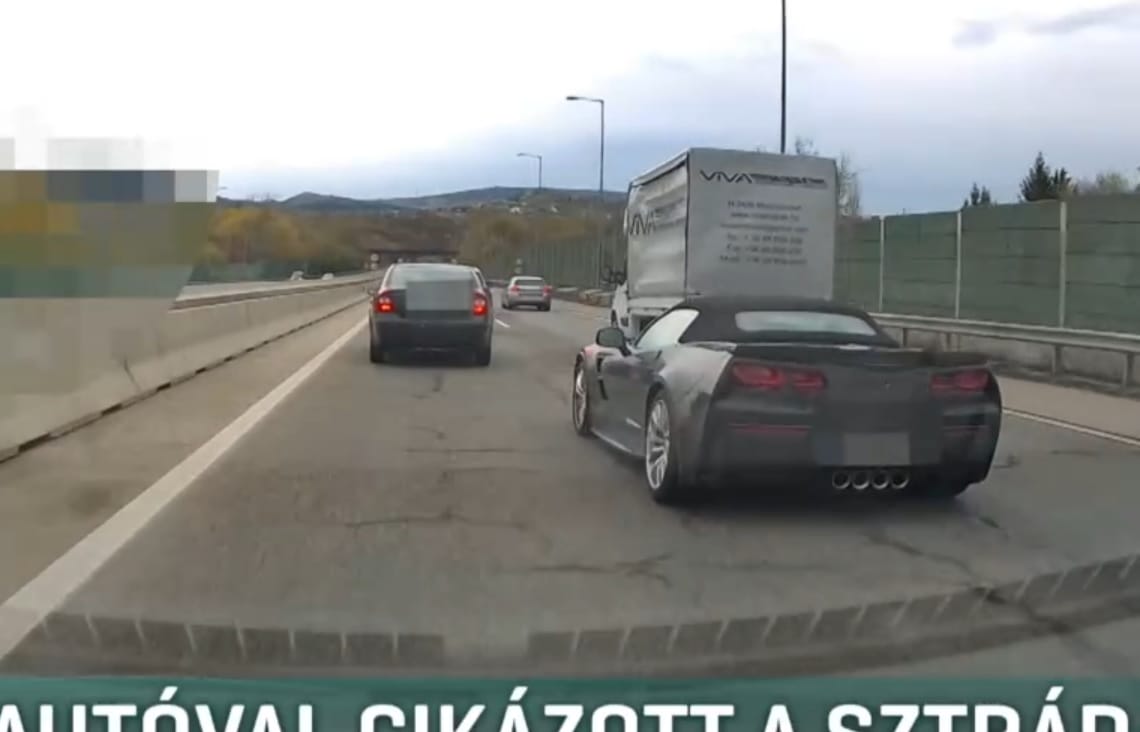 Eljárás indult a sofőr ellen, aki az M7-esen cikázott a Corvette-jével