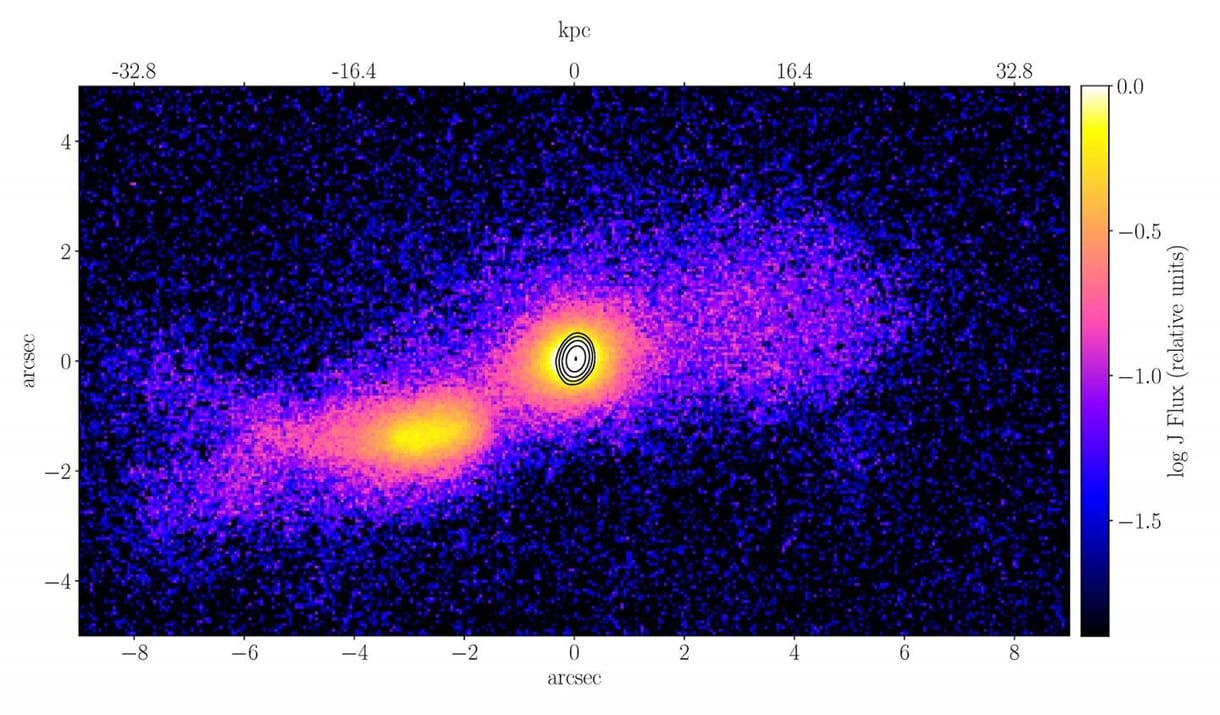 Ilyet eddig senki nem látott: itt az első fotó a két galaxis ütközéséből eredő anyagsugárról