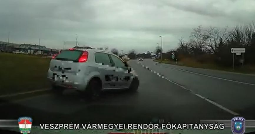 Menekülőre fogta egy bedrogozott autós Veszprémnél, de inkább csak ide-oda csapódott 