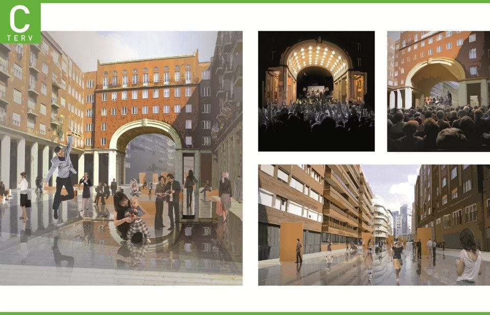Madách tér koncepciótervei