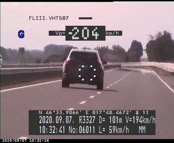 110 helyett 204 km/órával száguldott egy autós Somogybabodnál
