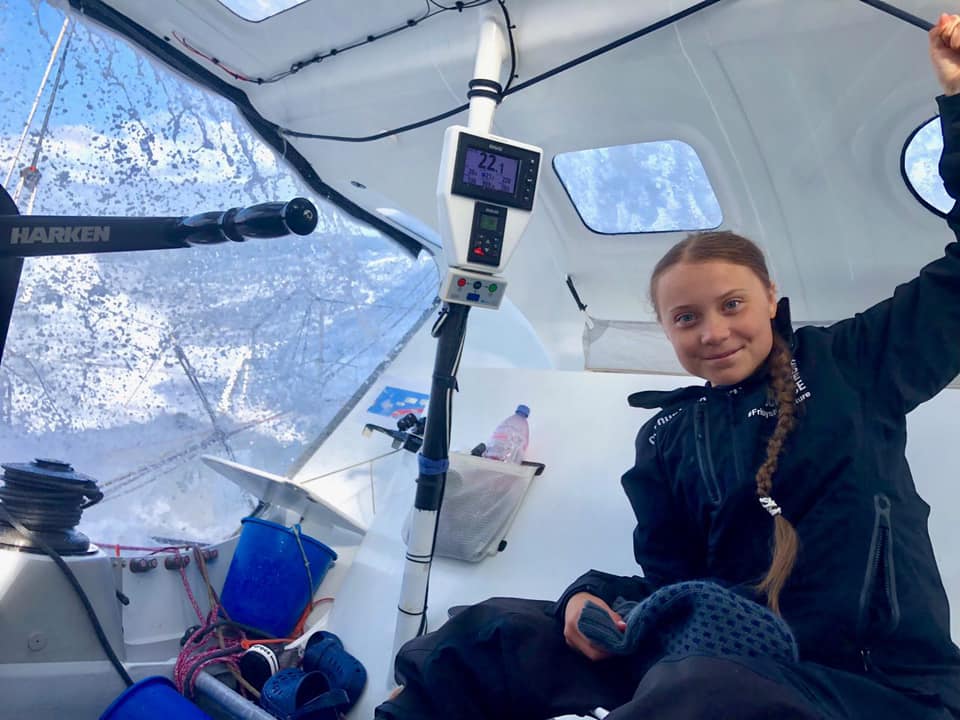 Greta Thunberg megérkezett hajójával New Yorkba