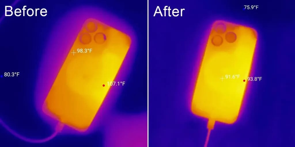 Előtte/utána rámértek hőkamerával: megoldja az iPhone-ok túlmelegedését a szoftverfrissítés?