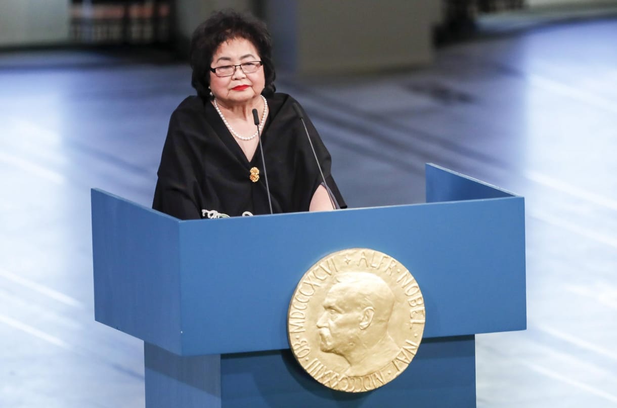 Átvette a Nobel-békedíjat a Hirosima-túlélő