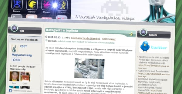 Befagyott a vírusok toplistája?