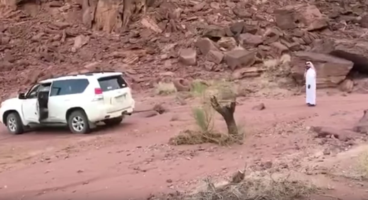 Instant karma: autóval akarták kihúzni a farönköt, nagyon rossz ötlet volt – videó