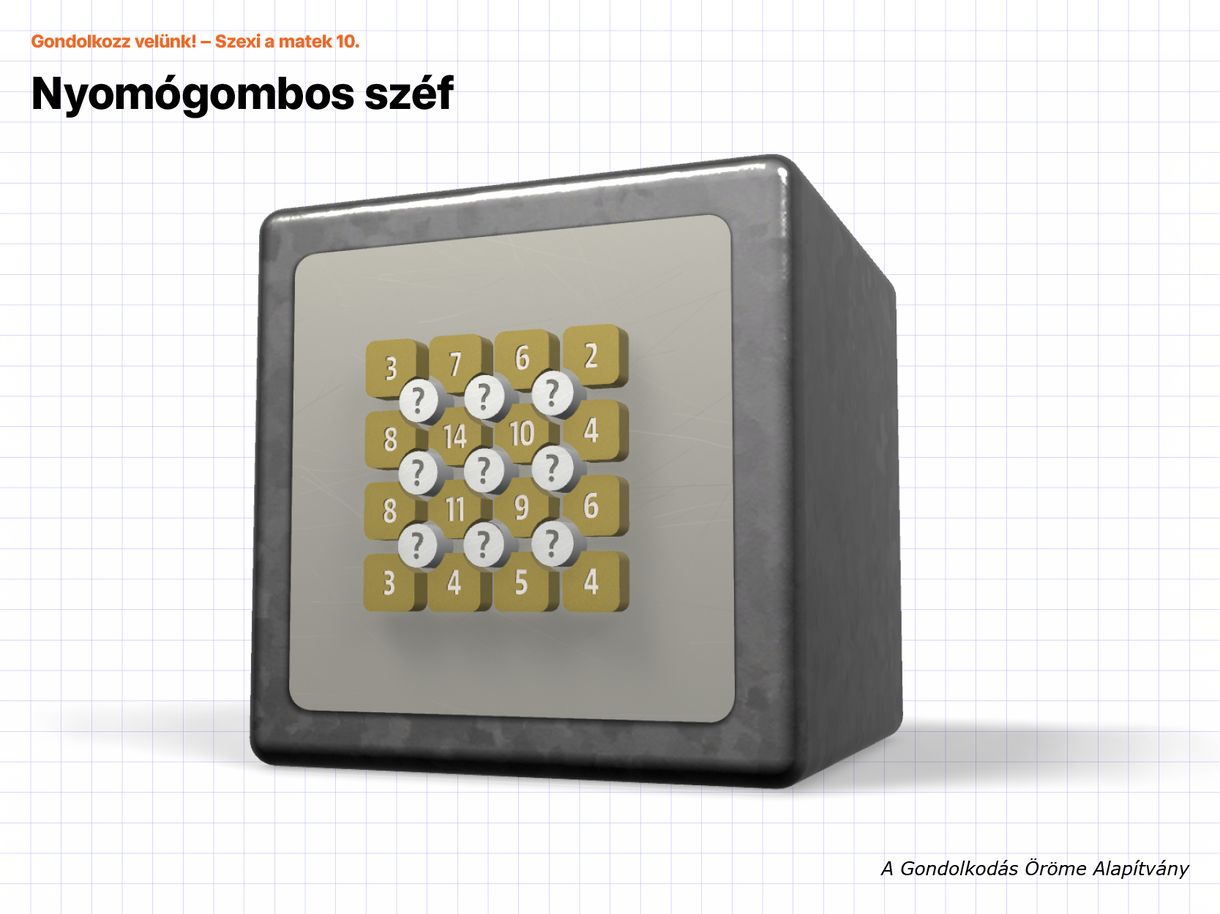 Gondolkozz velünk: Nyomógombos széf – Szexi a matek 10.