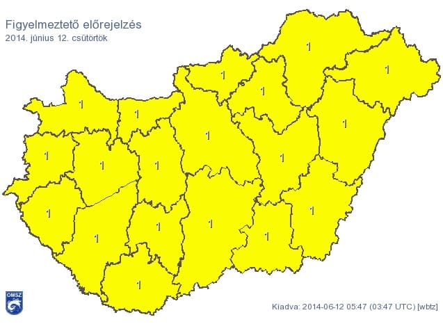 Egy hely se maradt, ahová ne adtak volna ki figyelmeztetést – térkép