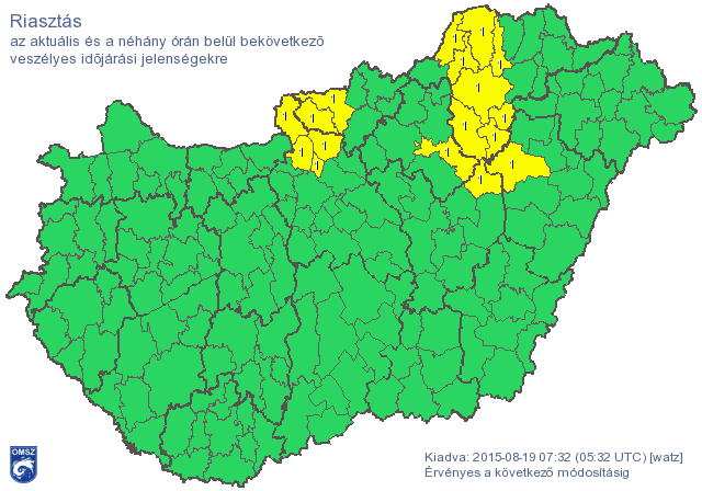 Itt a riasztás: Budapest közelében támad megint a vihar (térképpel)