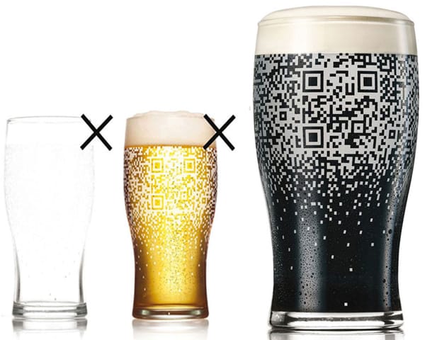 QR kód, ami csak Guinness sörrel látható