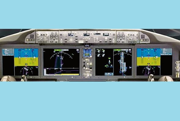 Sharp LCD-kijelzők a Boeing 787 Dreamline-ban