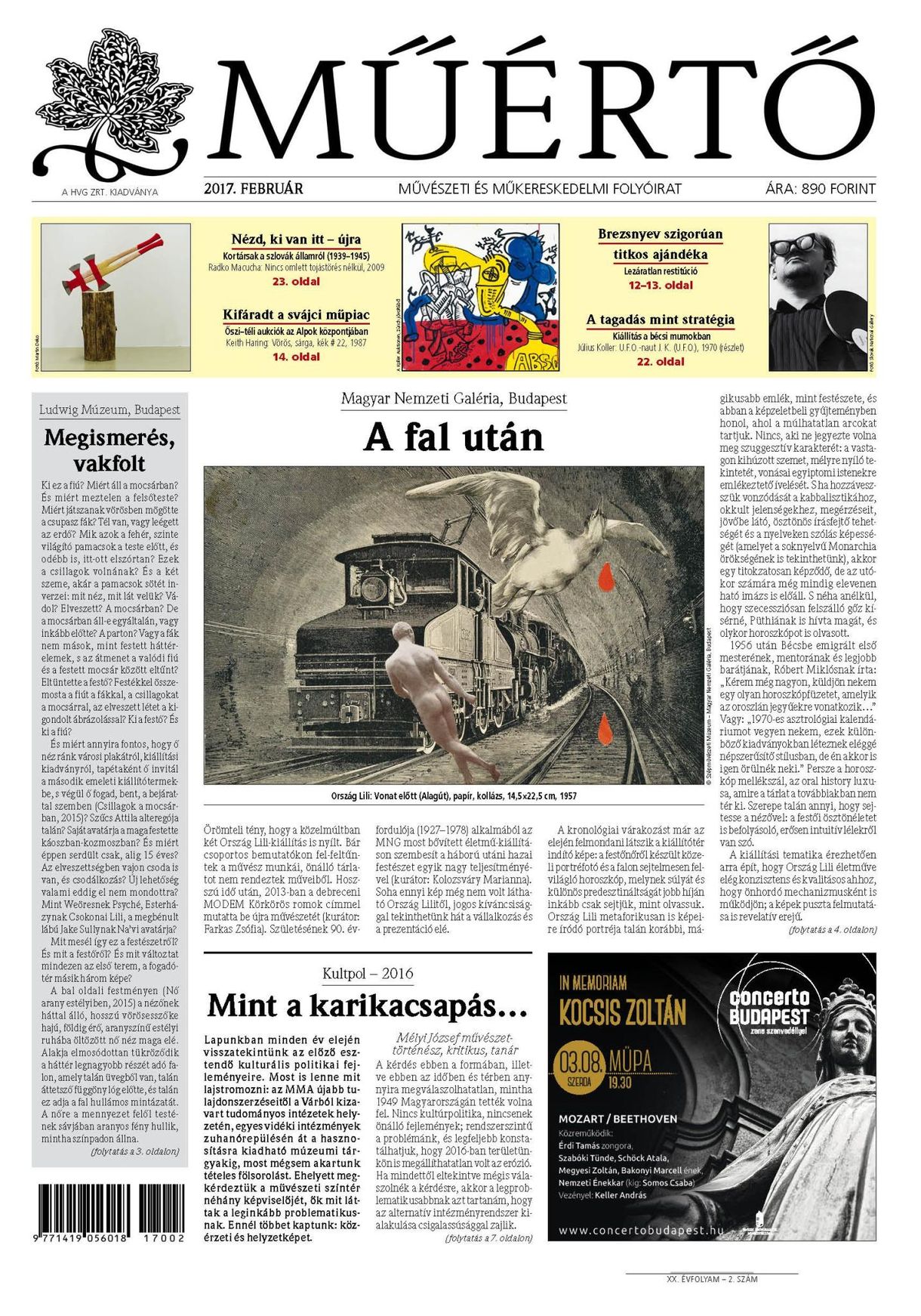 Megjelent a Műértő februári lapszáma