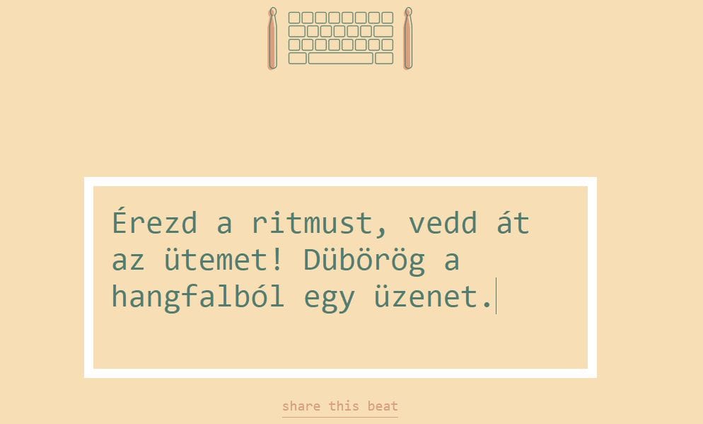 Írjon be bármilyen szöveget, ez az oldal eldobolja