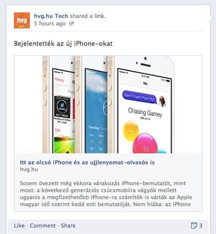 Tegnap még máshogy volt: változás a Facebook-üzenőfalon