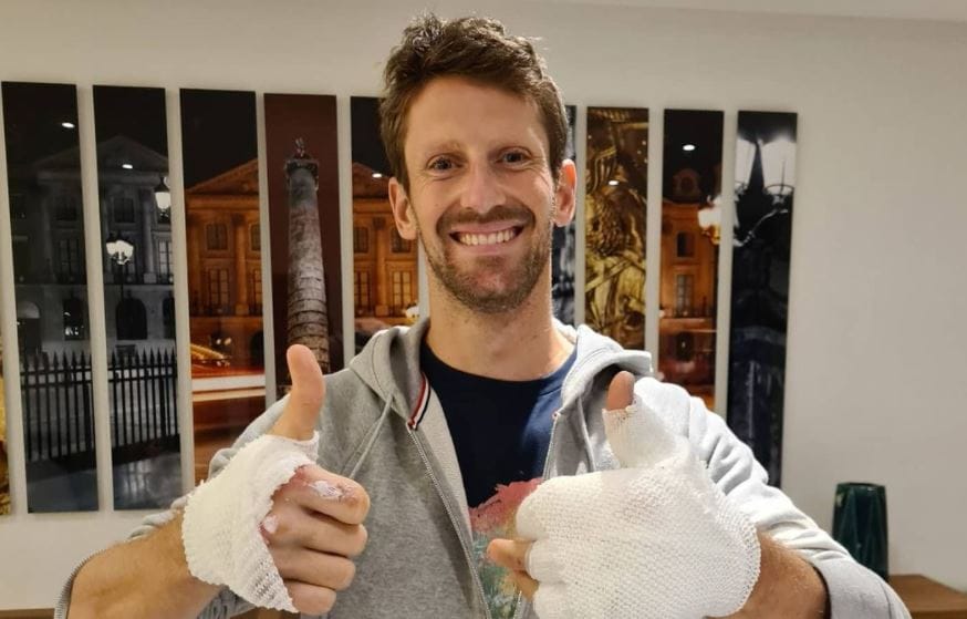 Három gyereke által díszített sisakot viselt volna utolsó F1-es futamán Romain Grosjean