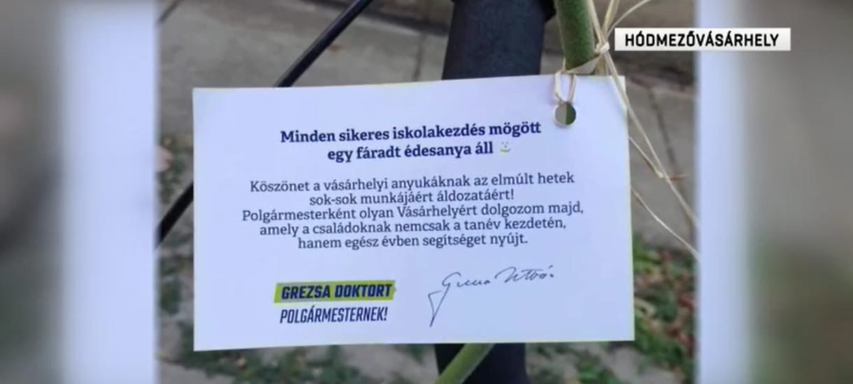Tanévnyitón kampányolt hódmezővásárhelyi polgármester-jelölt