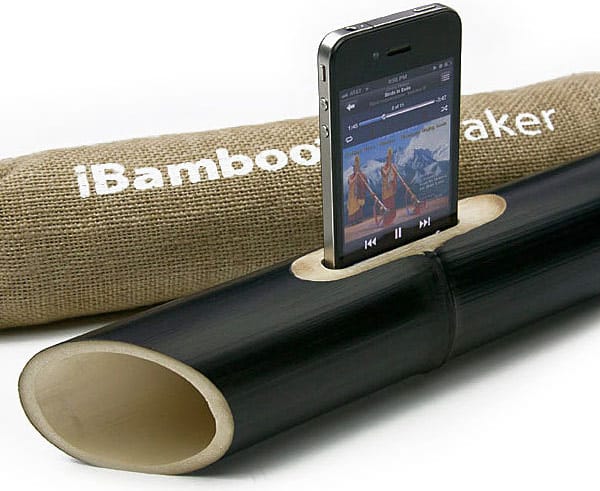 Bambuszból iPhone-hangszóró, ez valami vicc?