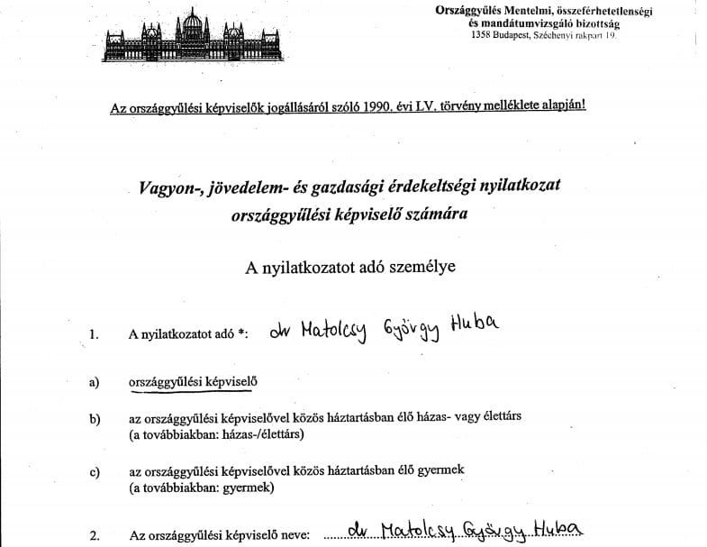 Kínos helyesírási hiba Matolcsytól