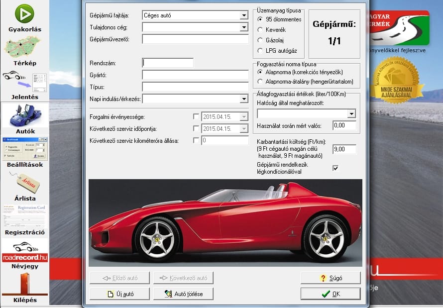Egyszerűsítené az útnyilvántartást? Akkor ezt a programot válassza