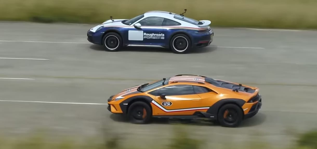 Két szokatlan sportkocsi egymás ellen: a Porsche 911 és a Lamborghini Huracan 