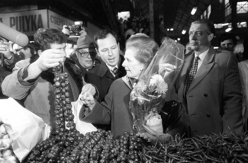 Thatcher Budapesten: a Vaslady találkozott a Vasférfivel - videó