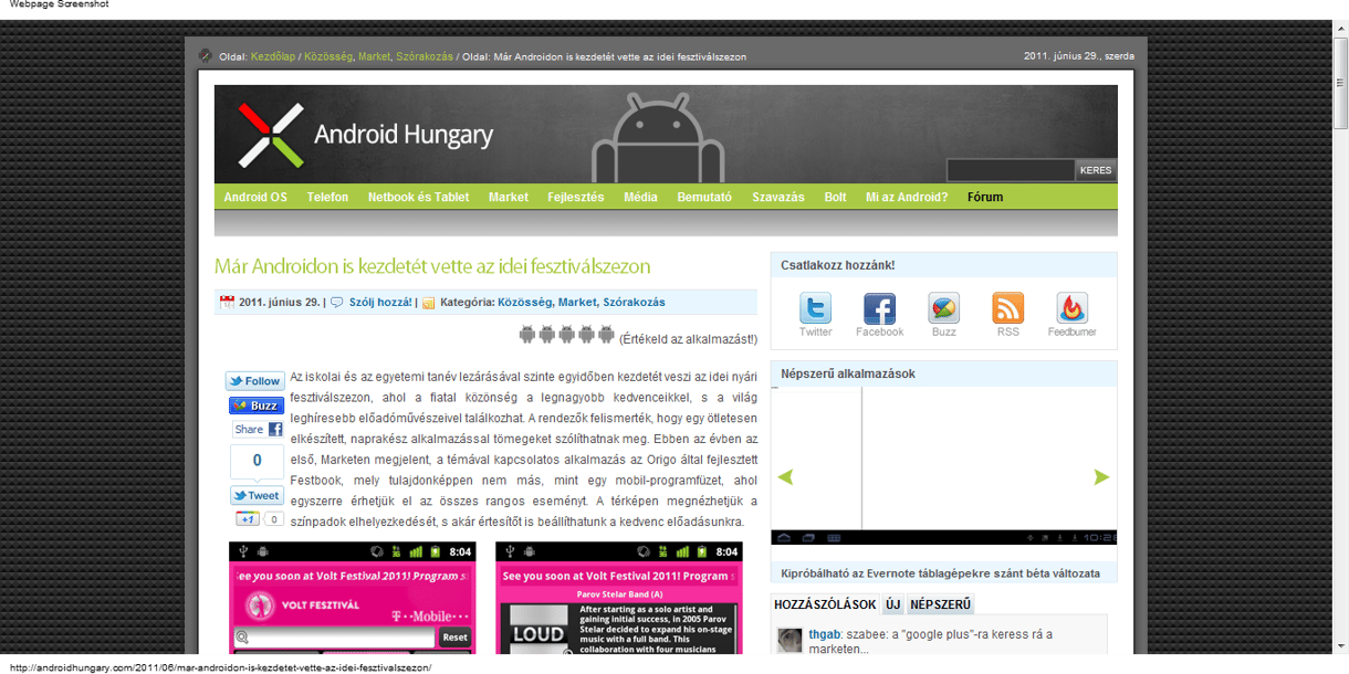 Androidon és iPhone-on is elérhető a Volt Fesztivál-alkalmazás