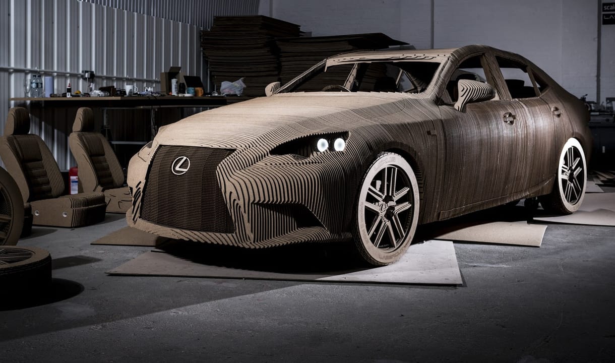 Méghogy papír Jaguar? Működő kartonautót épített a Lexus