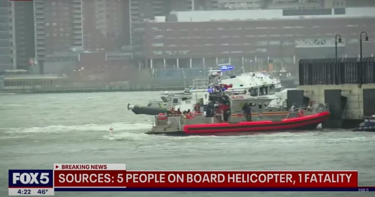 A Hudson folyóba zuhant egy helikopter, hat ember veszítette életét