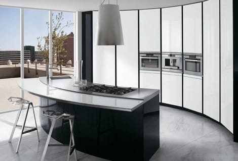 Hajlított konyhabútor - elegáns luxus