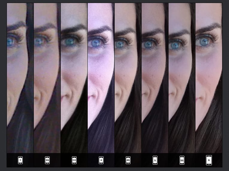 Izgalmas evolúció: iPhone-ok által készített fotók egyetlen képen