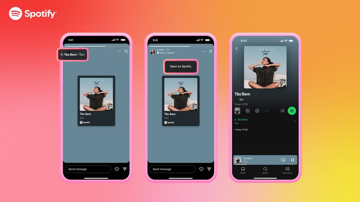 Összebútorozott az Instagram és a Spotify