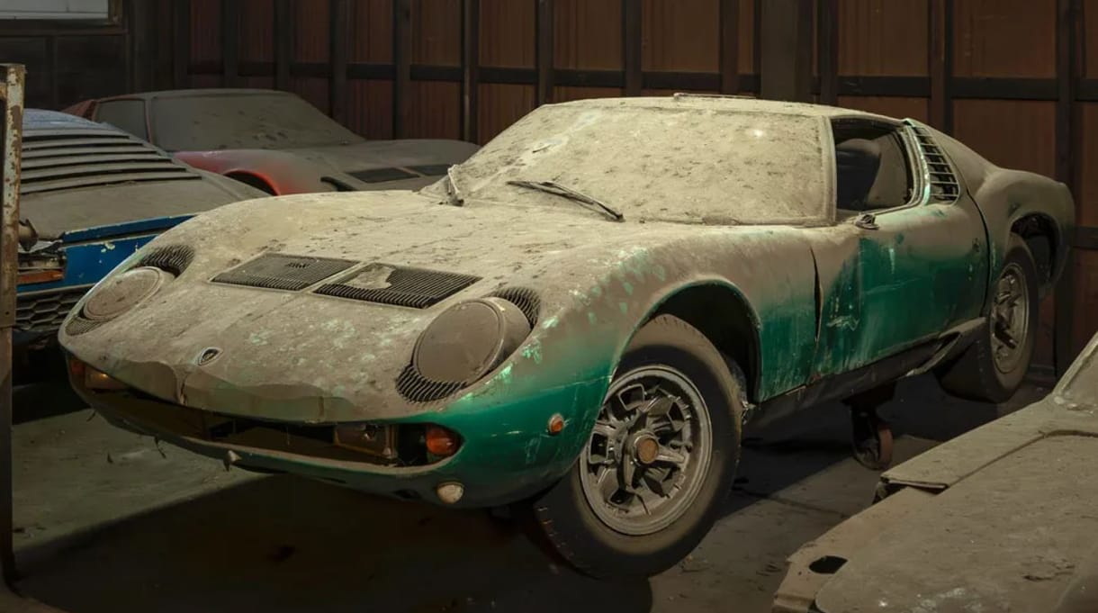 Rég elveszett, és roncstelepen megtalált Lamborghini Miurákat kínálnak eladásra