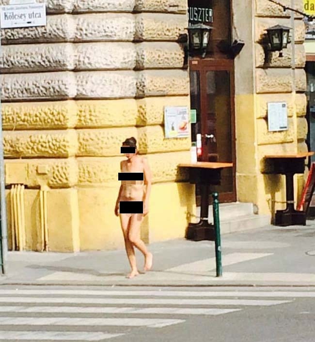 Újabb pucér nő mászkált Budapest utcáin – fotó
