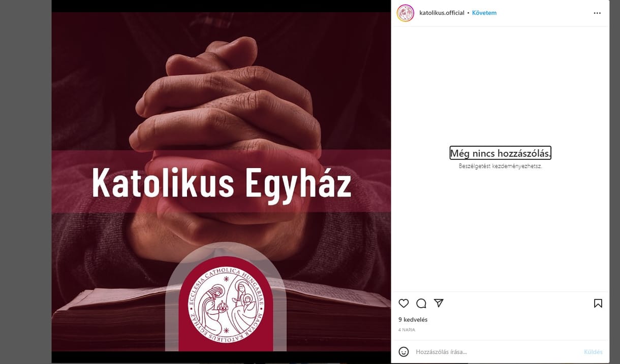 Megjelent a TikTokon a Magyar Katolikus Egyház