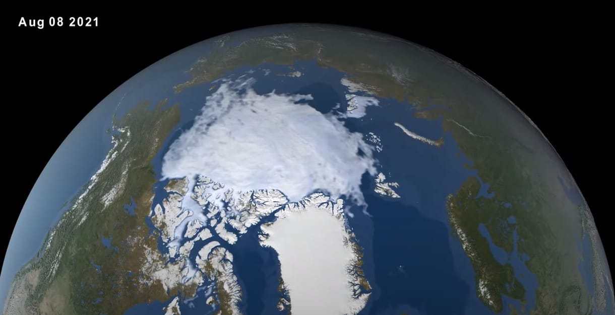 Látványos videón mutatta be a NASA, hogy olvadt idén nyáron az északi-sarkon a jégtakaró