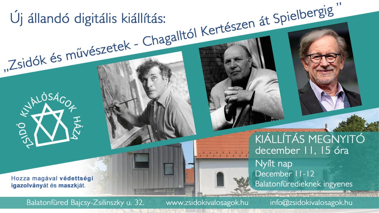 Chagalltól Kertészen át Spielbergig – új kiállítás nyílt a Zsidó Kiválóságok Házában