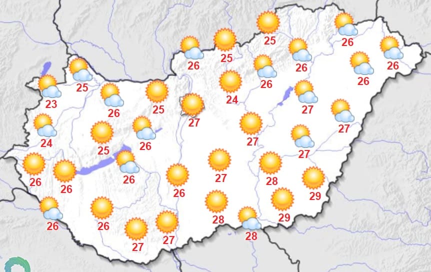Napos, csapadékmentes lesz a kedd