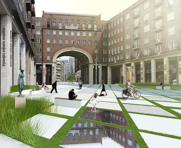 Fotó: már tisztítják a Madách téri bérházat