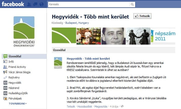 Az amerikai követtel viccelődik Hegyvidék önkormányzata a Facebookon