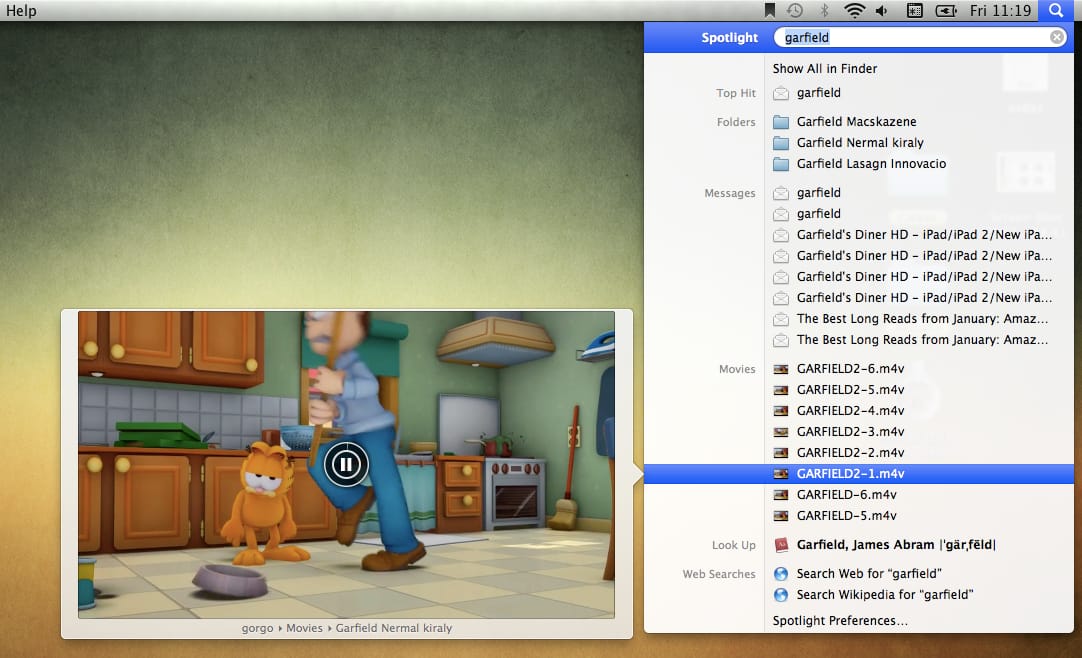 OS X Lion tipp: nézzünk bele a videókba kényelmesen és gyorsan