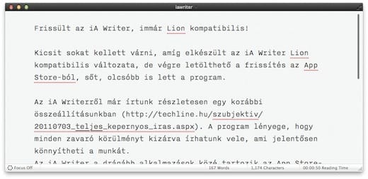 Frissült az iA Writer, immár Lion kompatibilis!