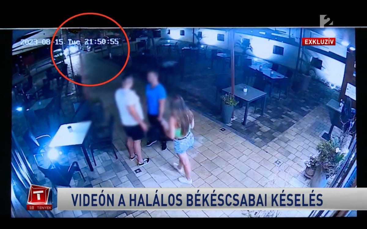 Videófelvételt mutattak be a békéscsabai szállodai késelésről, az ügyvéd szerint ez az önvédelmet bizonyítja