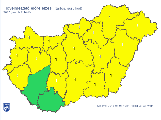 Szinte az egész ország ködbe borul holnap