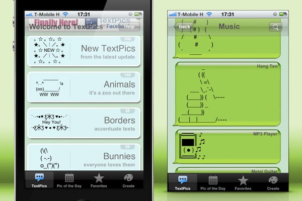 ASCII képek küldése SMS-ben az iPhone-ról