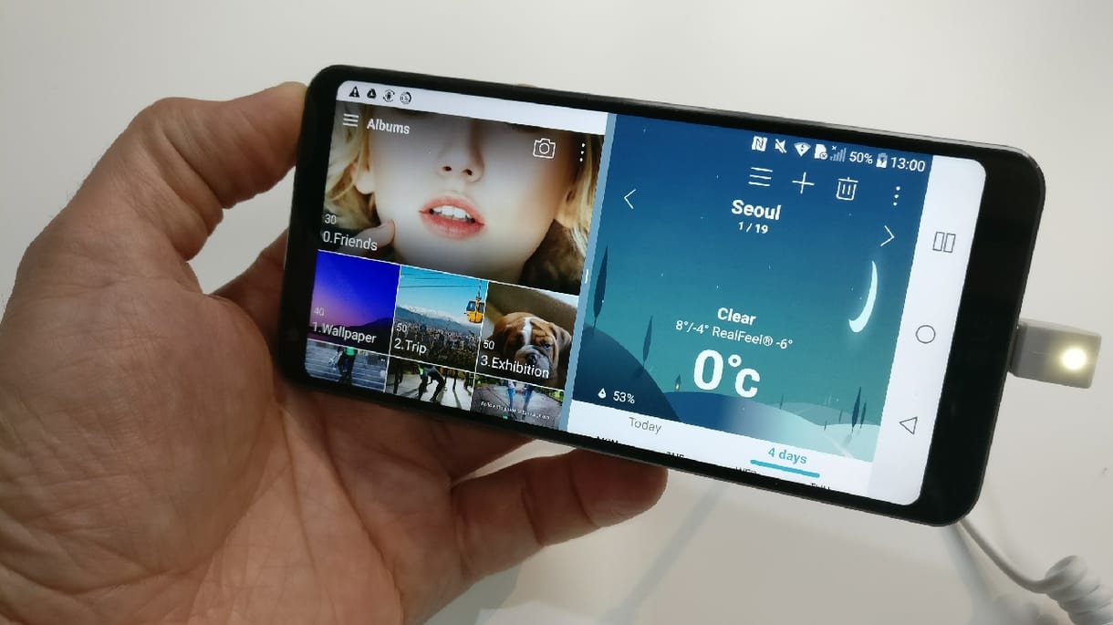 Egyszerre két alkalmazás is fut rajta, egymás mellett – fotók az LG G6-ról