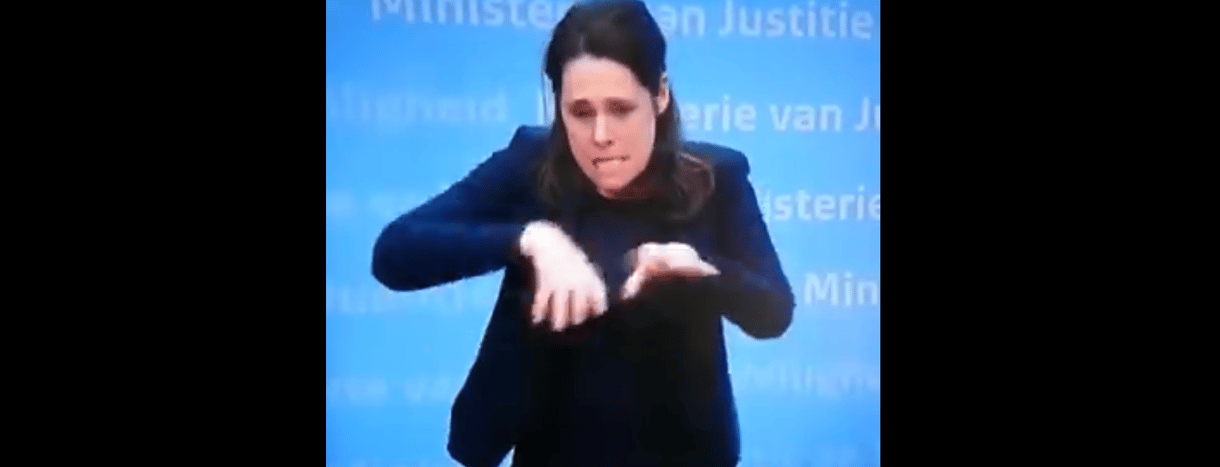 Így mondja a jeltolmács, hogy 